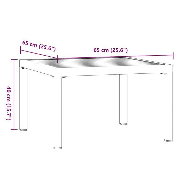 VidaXL Table basse de jardin noir 65x65x40 cm aluminium, table de jardin, table de patio, meuble de patio, table 4008573