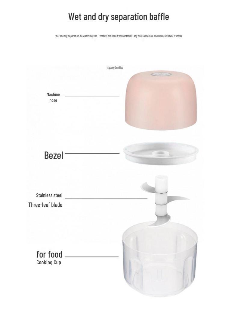 Electric Mini Food Processor & Grinder: Baby Food, Garlic, Meat, and Paste Maker