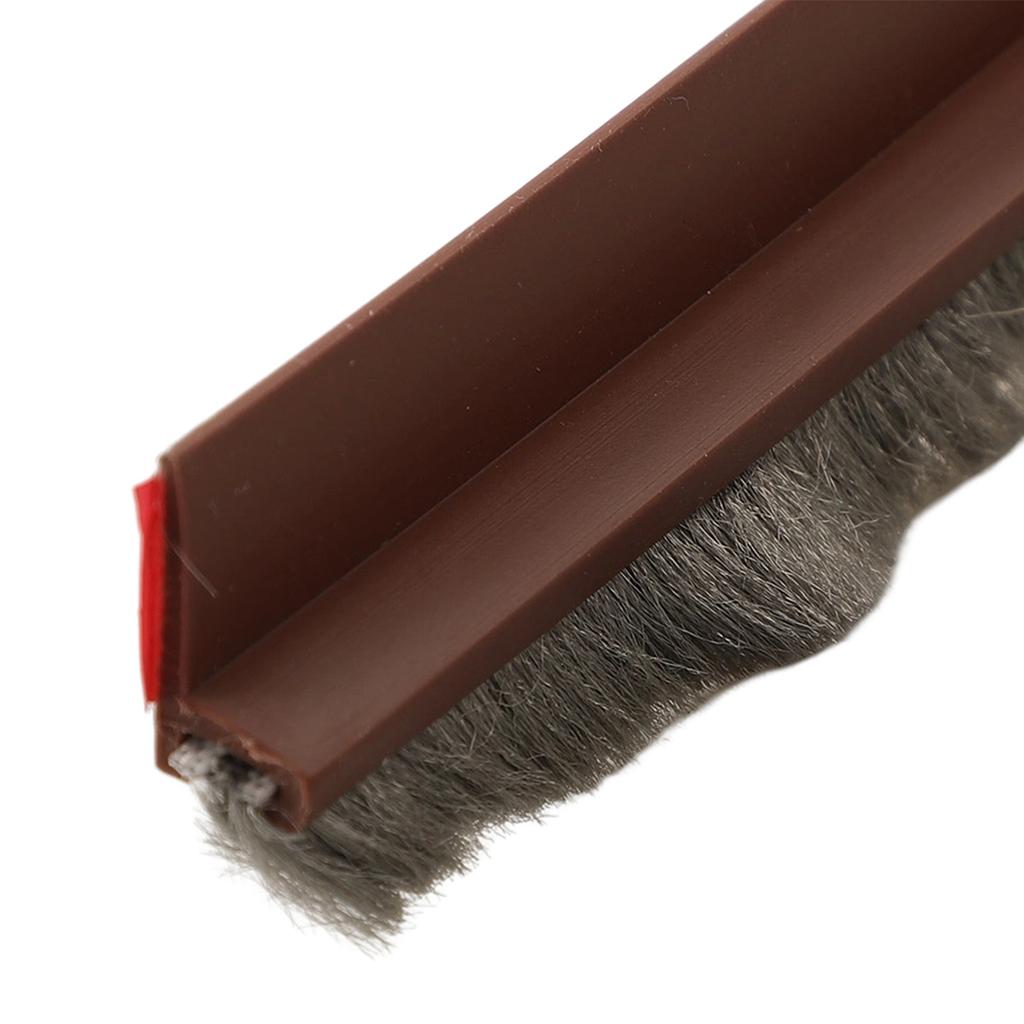 2PCS Door Bottom Sealing Strip With Brush Soundproof Sealing Strip Hardware Windproof Anti-Cold Door Gap Weather Stripping 100CM