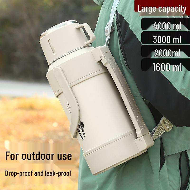 Large Capacity 304 Stainless Steel Thermos Cup - Portable Outdoor Travel Kettle for Hot Water