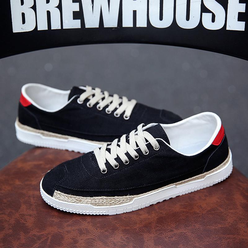 Canvas Lightweight Breathable Wear-Resistant Shoes 2022 Summer Newest Mens Casual Shoes Fashionable Comfortable Straw Sole Shoes 45 43