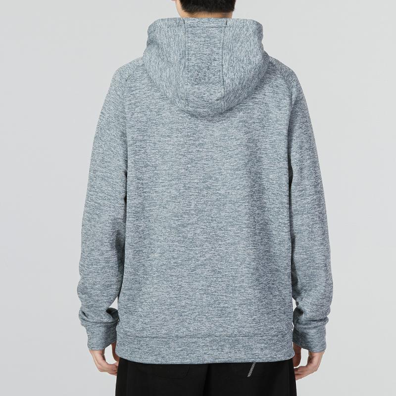 Under Armour Fleece Twist HD Solid Color Logo Print Drawstring Hoodie Long Sleeve Men Tops Grey 1373405-012