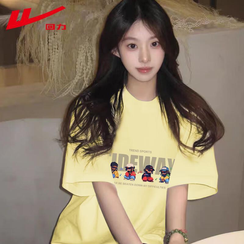 Warrior Women's Round Neck Pure Cotton Summer T-Shirt with Cartoon Print