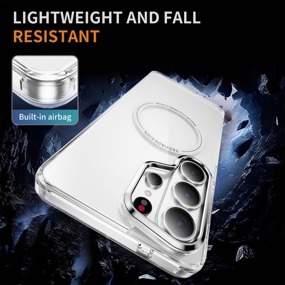 HD Clear Anti-yellowing Alloy Lens Shockproof Case For Samsung Galaxy S26 Ultra S25 S24 S23 Plus For Magsafe Charge Phone Cover