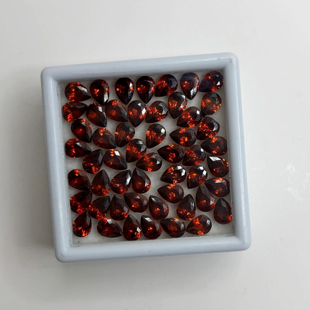 Natural Orange Sapphire Loose Gemstone 7x5 mm 12 ct Lot Fire Pear Cut September Birthday Birthstone