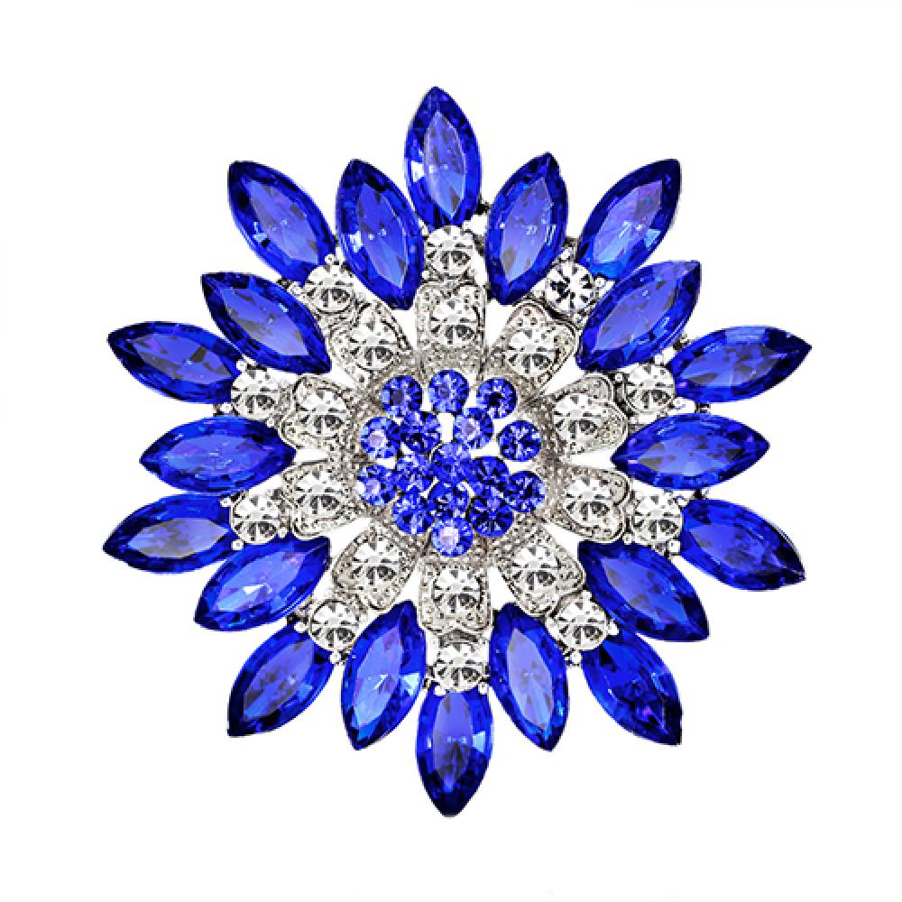 Luxus Damen Mode Blume Brosche Kristall Strass Schmuck für Hochzeit Brosche Party Geschenk