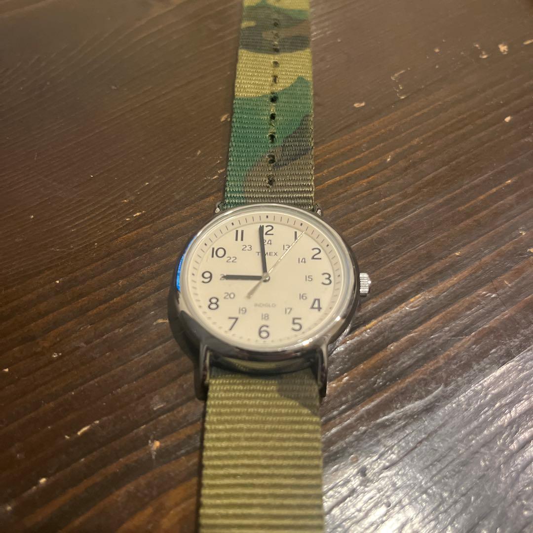 TIMEX camouflage pattern nylon band watch