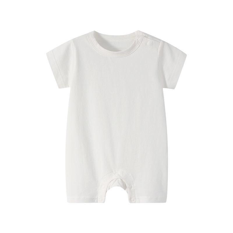 

Дитячий літній бавовняний ромпер: Короткий рукав, Довгі штани, Пуловер на кнопках для хлопчиків та дівчаток 59 for 52-58cm, 8-12 jin