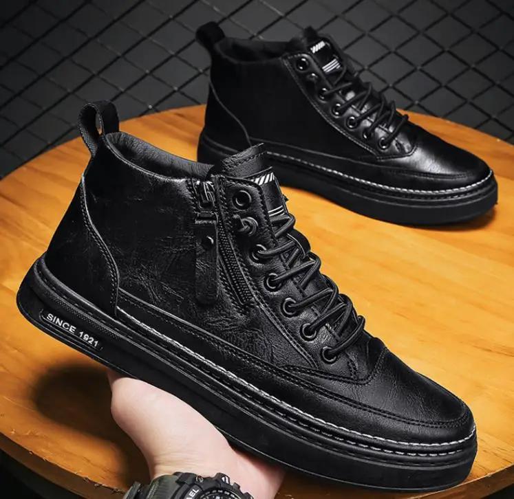 2025 New In Winter Sneakers Man Sports Shoes for Men Cotton Wool Mans Footwear High Quality Men's Snow Boots Trend Footwear