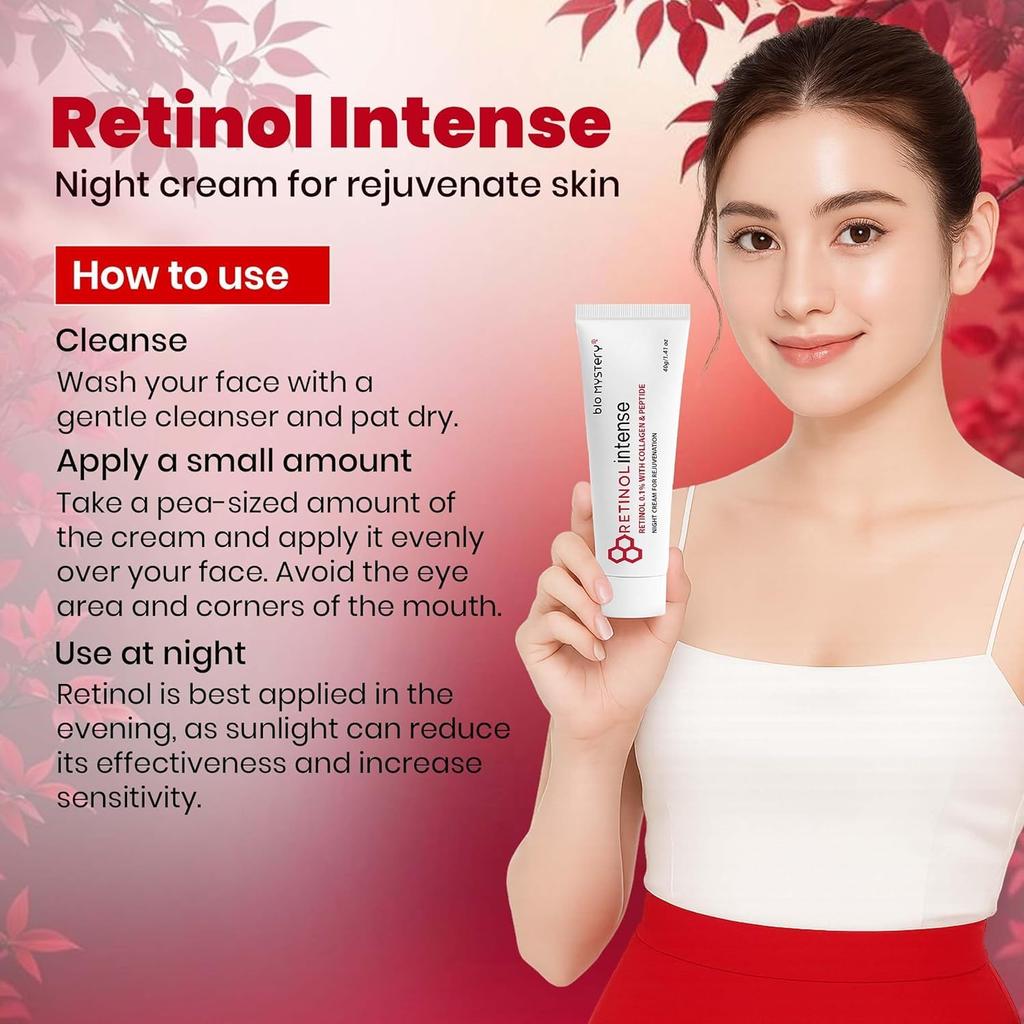 Bio Mystery Retinol 0.1 Intensivcreme Mit Kollagen & Peptid (40 Gramm / 1,41 Unzen)