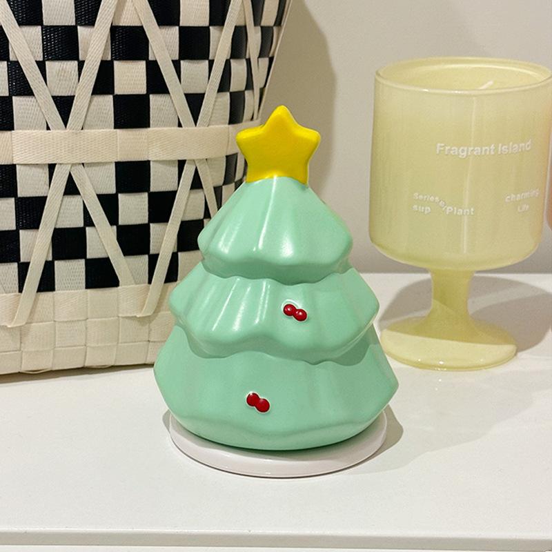 1Pcs Creative Christmas Tree Toothpick Holder High-end Desktop Decoration Ornament High-value Cotton Swab Atmosphere