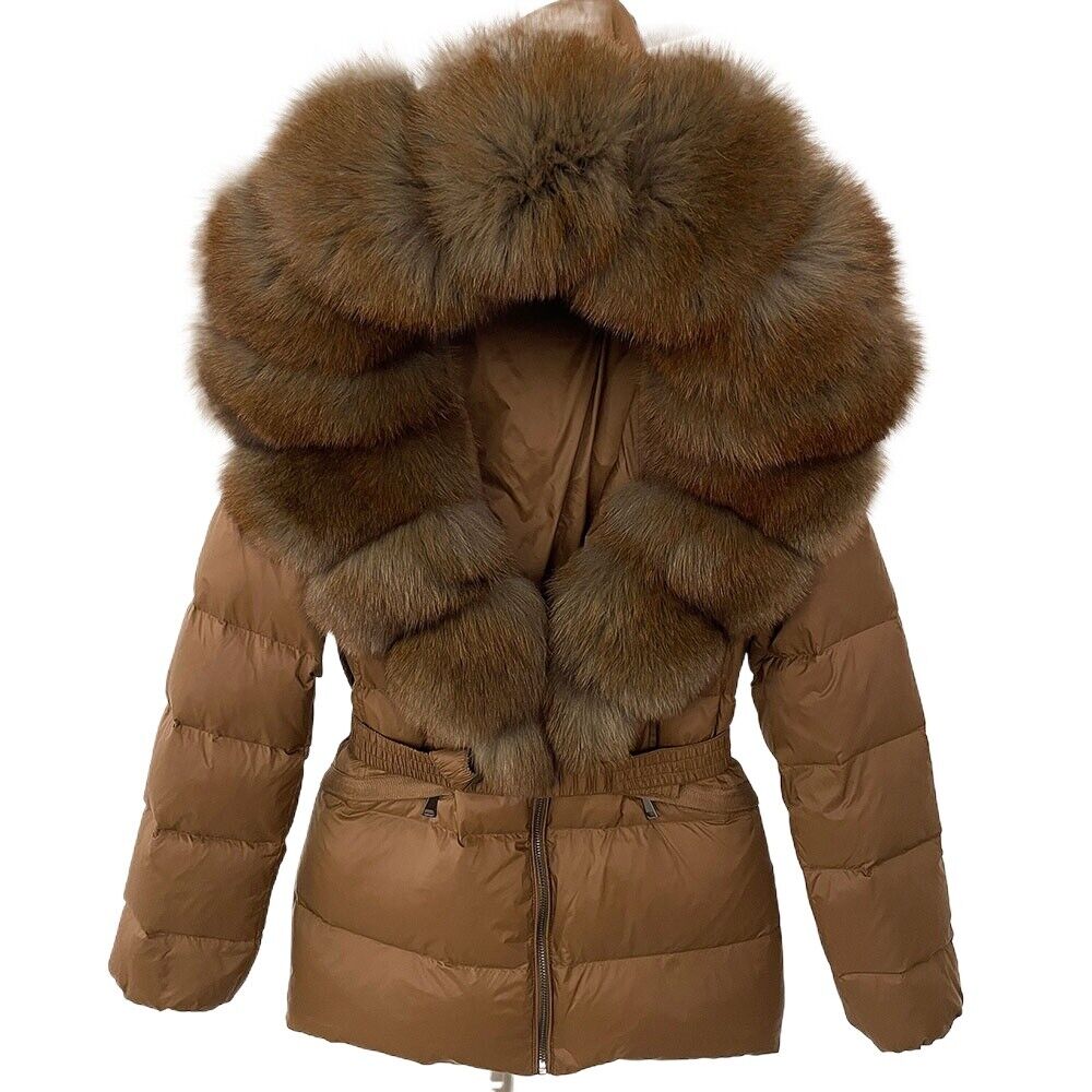 OFTBUY Winter Jacket Women's Real Raccoon Fox Fur White Duck Down Coat Thick Warm