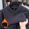 2025 Men's Fleece-Lined Knit Sweater – Thick, Warm, and Versatile Youth Fashion Top