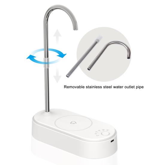 Smart Desktop Water Bottle Pump Automatic Water Dispenser 360-Degree Rotatable Rechargeable Electric Water Gallon Bottle Pump