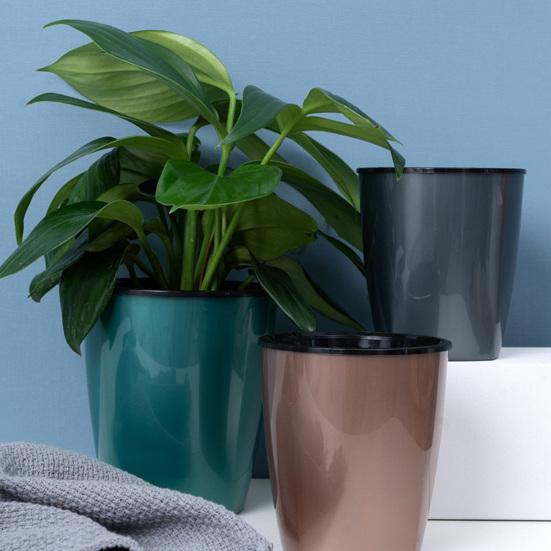 Flower Pot Good Toughness Self Watering Plastic Anti-wet Large Planter Household Supplies