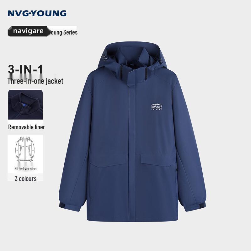 NVG·YOUNG Men's Italian Sailing 3-in-1 Winter Outdoor Jacket