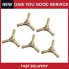 6mm Brass Hose Barb Fitting Y-Shaped 3 Way Connector for Air Water Gas Oil 5 Pcs