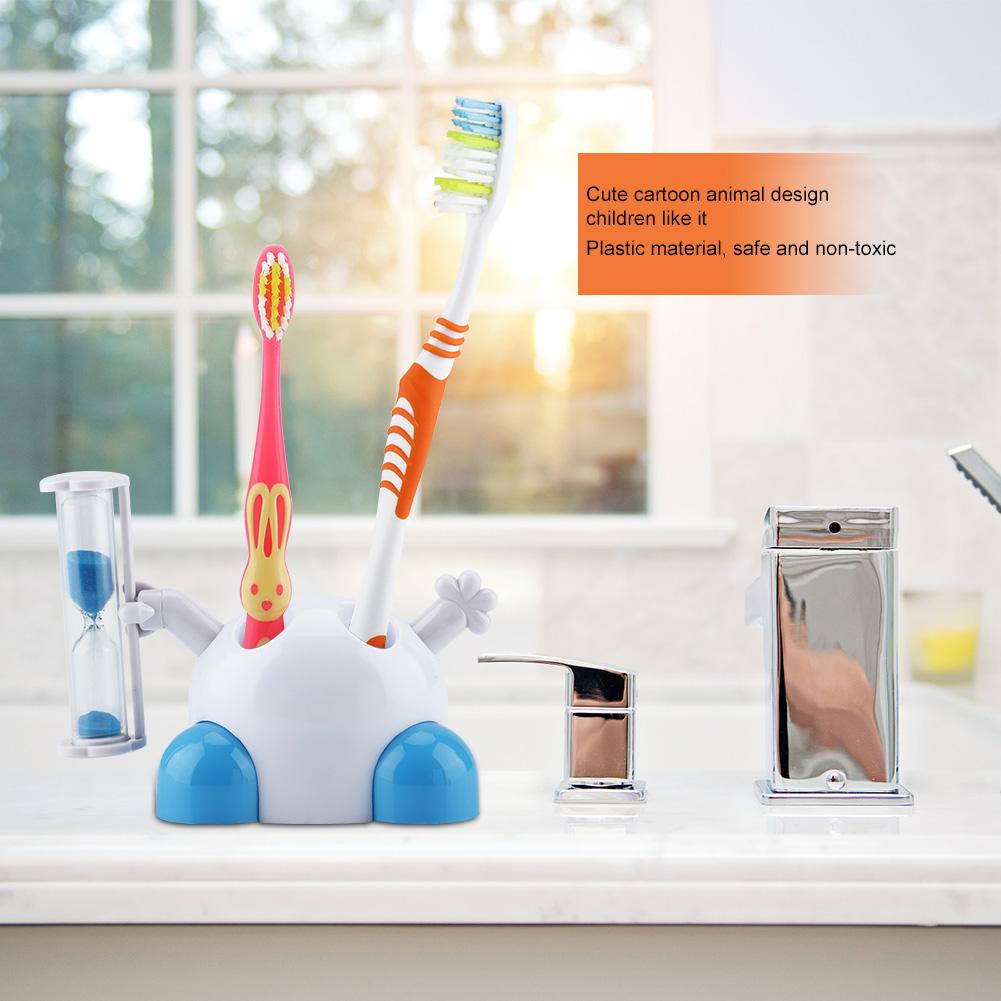 

Toothbrush Holder Children Tooth Brushing Hourglass 3 Minutes Countdown Timer(Blue)