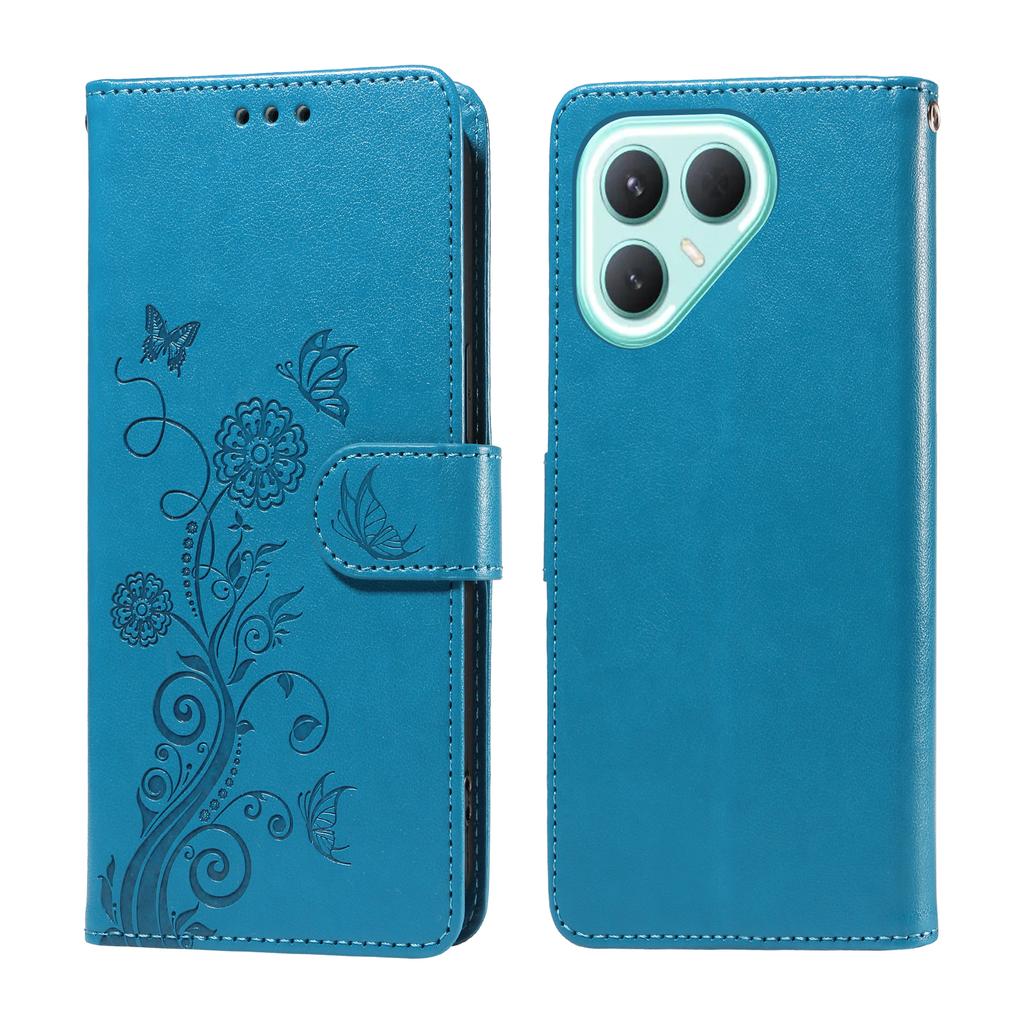 For TECNO Pova 7 Pro 5G Leather Case Butterfly Floral Imprint Wallet Stand Cover