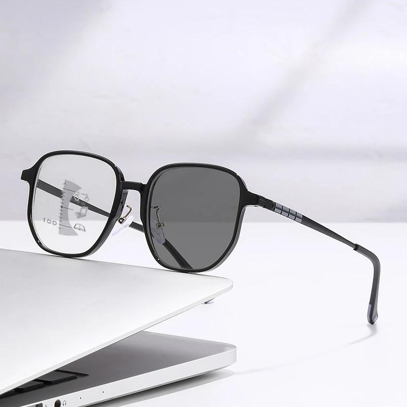 Women s Elegant Business Photochromic Multifocal Reading Glasses Blue Light Blocking Fashionable and Simple Men Eyeglasses 0
