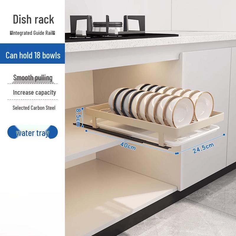 Handon Nordic Foldable Drawer Kitchen Dish Rack