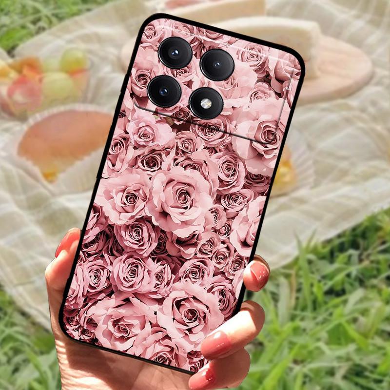 Pro Xiaomi Poco X6 Kryt Poco X 6 X6 Pro 5G Silikonový Měkký Mramorový Černý Nárazník Funda Coque pro Xiaomi Poco X6 Pro Ochranný