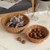 Basket Bread Multipurpose Decoration Novelty Imitation Rattan Handwoven for Holiday