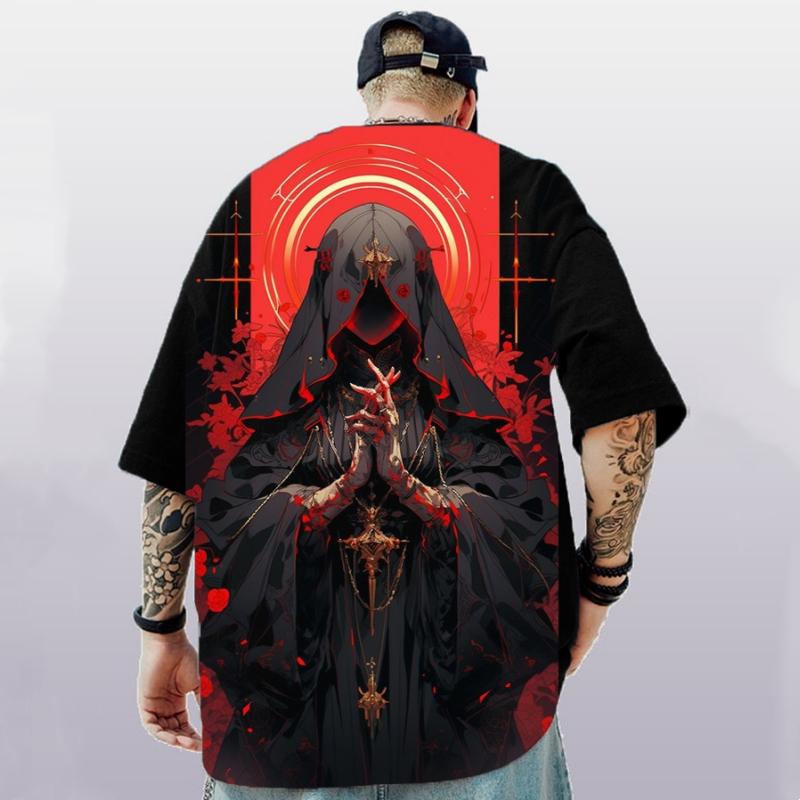 

3D Beauty Print Мужская футболка Ретро модная одежда Уличная хип-хоп футболки Летняя дышащая футболка с коротким рукавом большого размера для мужчин 6XL