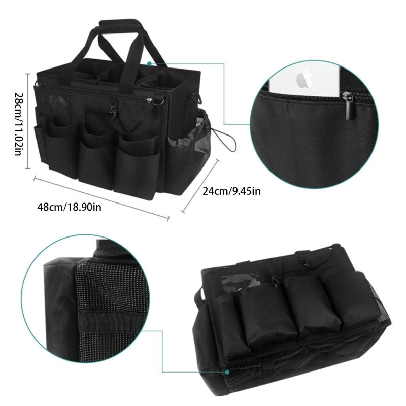 Multipurpose Cleaning Detailing Bag With Shoulder Strap And Handle, Large Capacity Organizers Suitable For Home Car Use