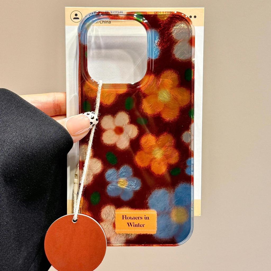 Pentru husă telefon mobil Apple 17promax 15pro Flori Retro pentru IPhone14 Stil Nou 13 Simplu 12 Glacier