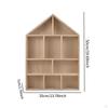 Display Shelf Rack 10 Compartments Vintage Hanging Shelves Wall Mounted for Office