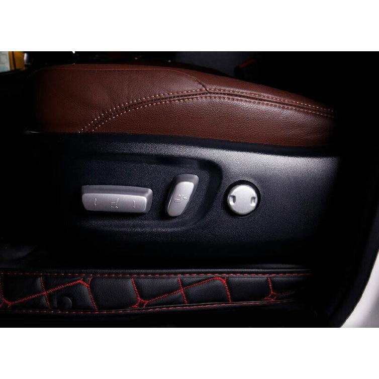 For Toyota 4Runner 2010-2021 Matte Silver Car Seat Adjustment Button Cover Trim