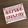 Mom Flower Cutting Dies Metal Die Cuts Embossing Templates Cuts Stencils for Scrapbooking Journal Card Decoration