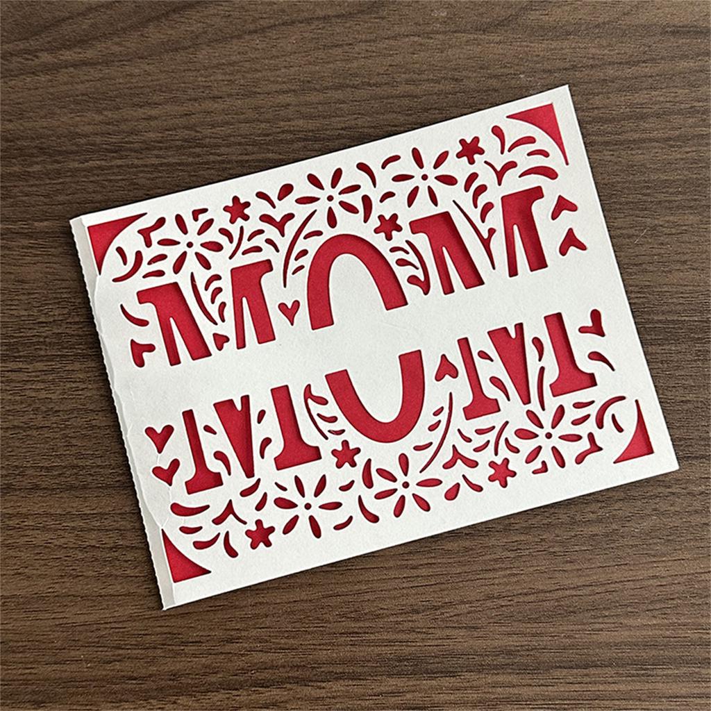 Mom Flower Cutting Dies Metal Die Cuts Embossing Templates Cuts Stencils for Scrapbooking Journal Card Decoration