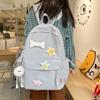Solid Color Women's Backpack Large Capacity Student School Bag