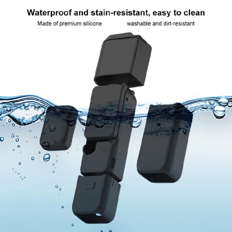 Étui de Protection en Silicone pour Caméra Sportive Panoramique Pocket 3 Housse de Protection Anti-poussière Cache-objectif Manchon de Protection