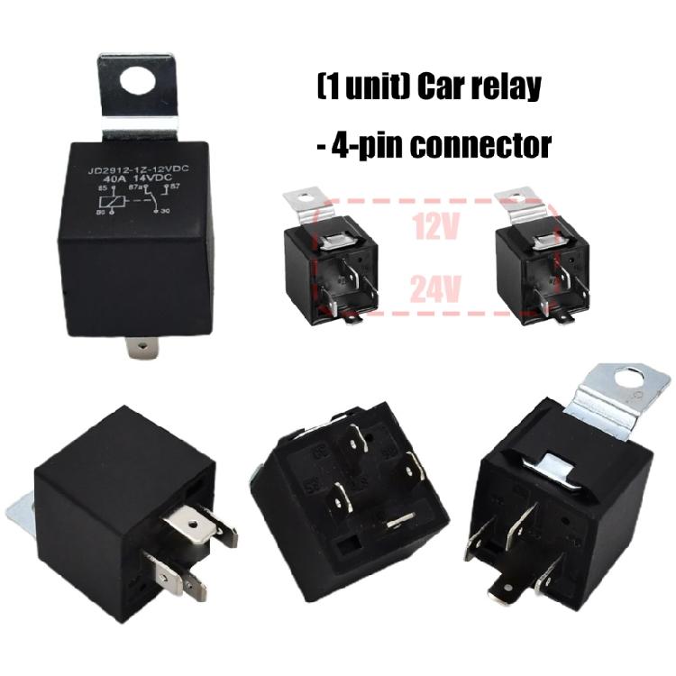 Universal 12V/24V Automotive Relays 5 Pin 40A Design Improved Durability Efficient Power Regulation for Car