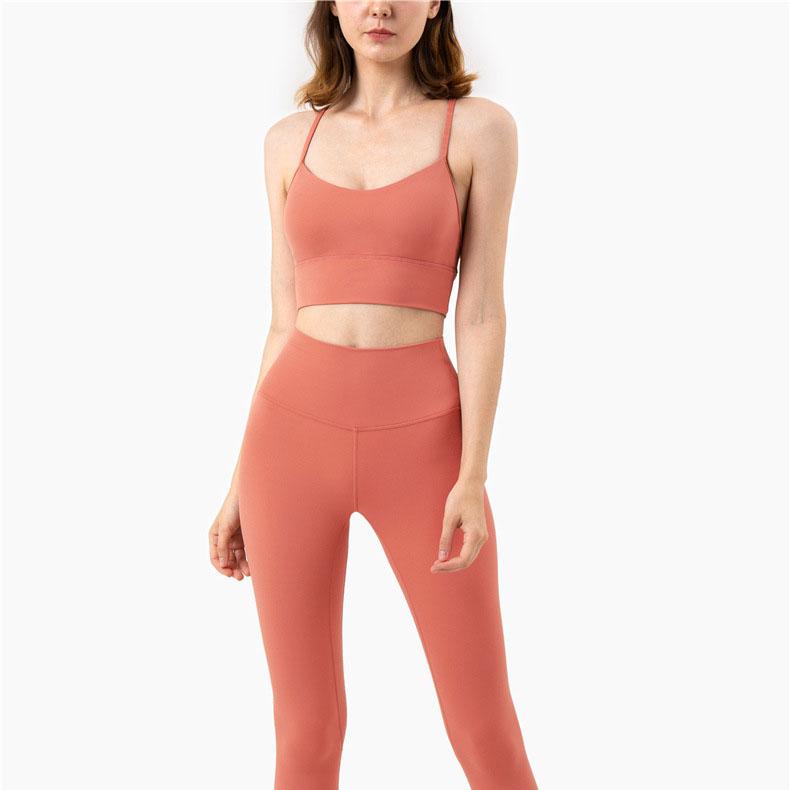 Ženy Bezdrátová podprsenka na běhání na dlouhé šňůře Sbírané spodní prádlo Pohodlná podprsenka Pilates Léto Sexy krása Záda Sportovní vesta na jógu