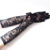 Mesh Rock Gloves Lace Sunscreen Gloves Sexy Long  Black Gloves  Halloween