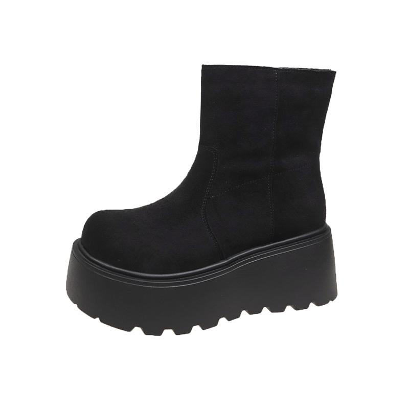 Women Leopard Flats Platform Suede Ankle Snow Boots Fashion Casual Shoes Woman Brand Winter 2025 Trend Cozy Warm Botas Mujer