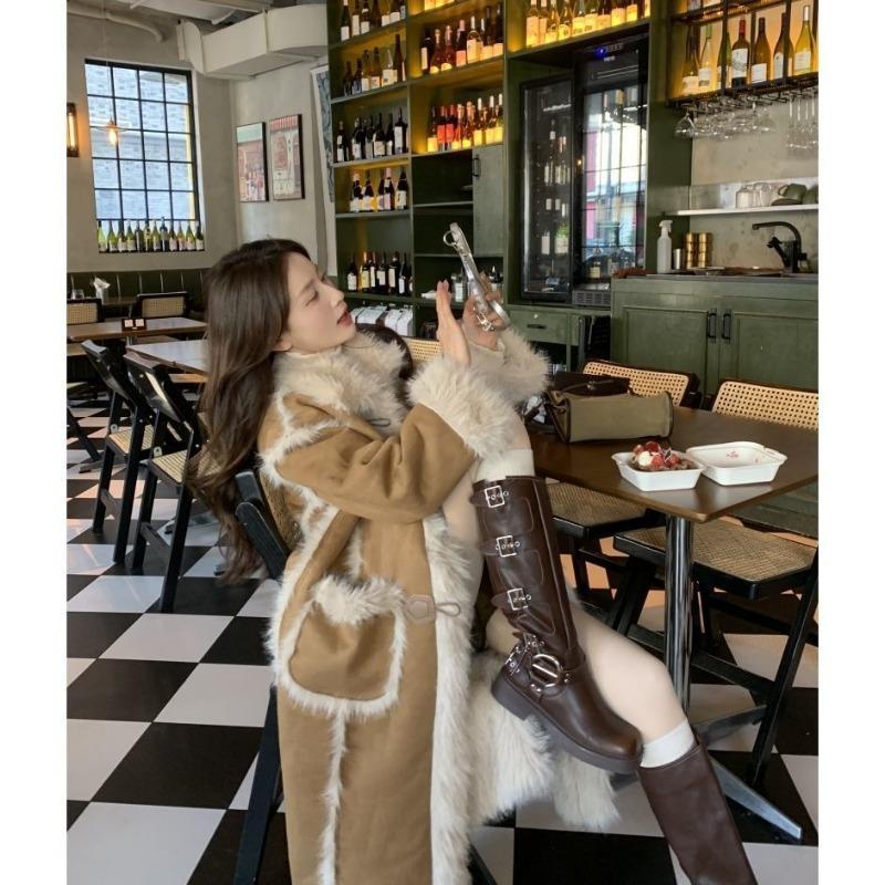Winter Fur Integrated Imitation Fox Fur Coat Women's Long Loose Fluffy Thickened Fur Coat