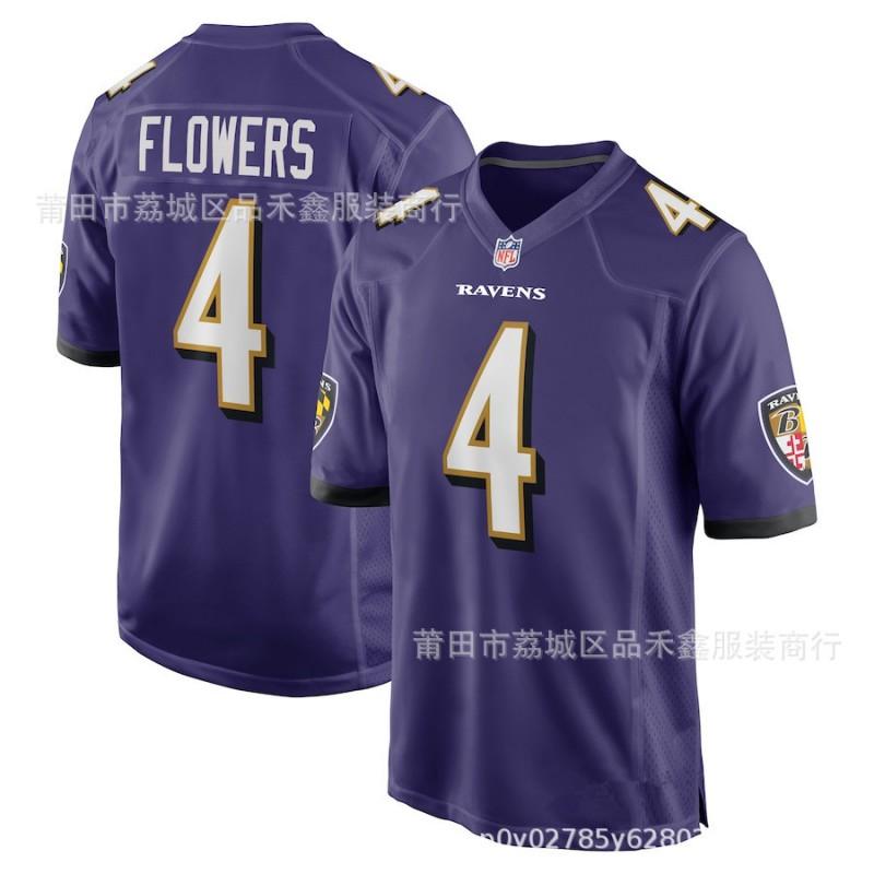 Baltimore Ravens NFL Football Jersey 0 Smith Embroidered Game Practice Uniform Men Unisex Cotton