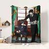 Black Butler Flannel Blanket Throw Blanket Soft Warm Sofa Bed Camping Car Home Decor Unique Christmas Gift C93012
