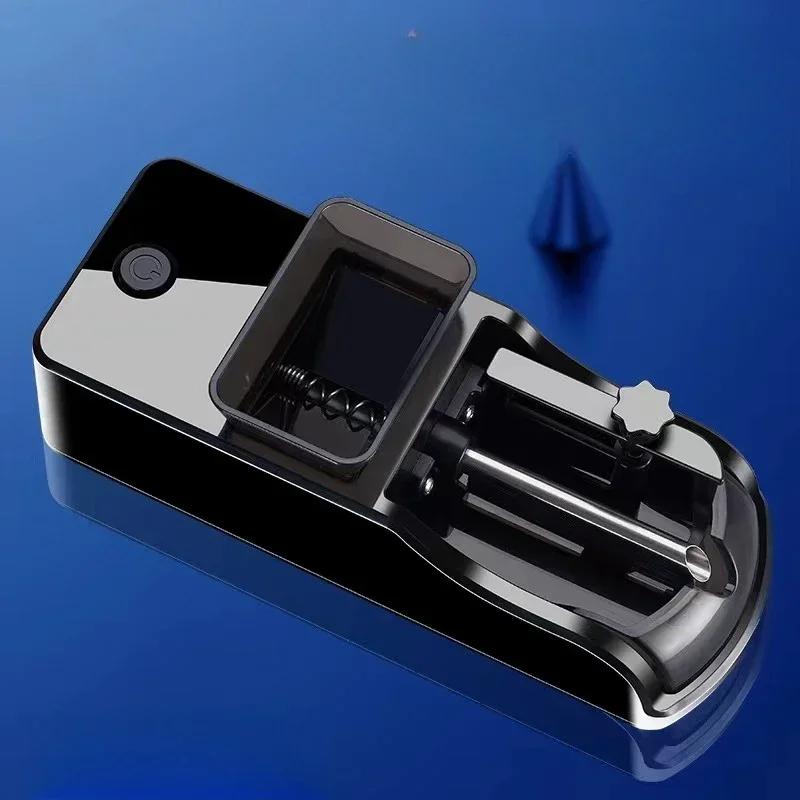 Automatic Triple Size Electric Cigarette Rolling Machine, 8.0/6.5/5.5mm Adjustable High Power Roller for Home Use