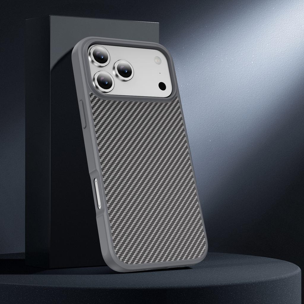 Carbon Fiber Patterned Magnetic Phone Case for IPhone 17 Air 16 E 15 14 13 12 Pro Max 11 Xr Shockproof Protective Back Cover