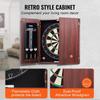 Dartboard and Cabinet Set Official Size Complete Accessory Steel Tip Dart