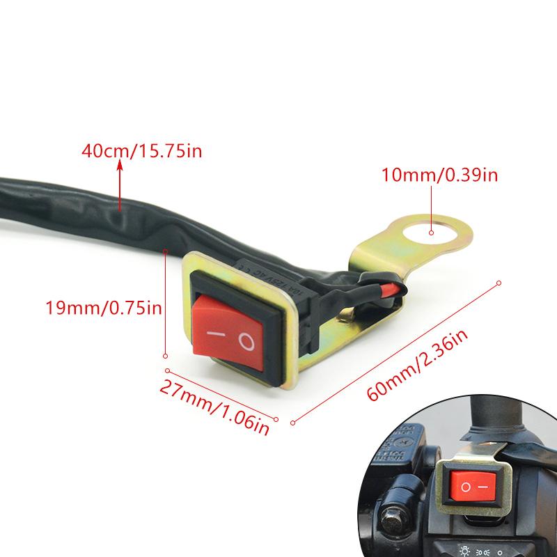 

Motorcycle Electric Bicycle Universal Handlebar Refit Horn Switch ATV Scooter Dirt Bike Individual Horn Switch Plastic Button