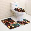 Christmas Bathroom Floor Mat Toilet Three-Piece Set