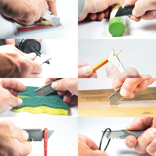 Screwpop Stainless Steel Utility Knife Mini Knife 3.0 (Utility Knife 3.0 for Keychain) with Keychain Multi-Tool, Carabiner, Cutter, and Bottle Opener