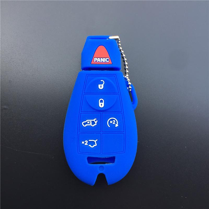 6 Button silicone car Key cover case For Chrysler for Jeep   for Dodge Grand Caravan Durango Charger Journey Key Case
